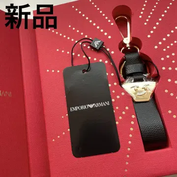 새상품! 택, 박스 포함 엠포리오 아르마니 가죽 키링