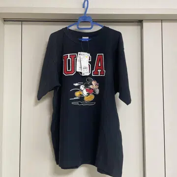 미키마우스 챔피온 USA 티셔츠 네이비