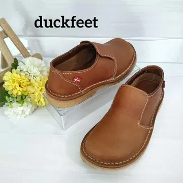 거의 미사용 덕 피트 duckfeet 팔스타 가죽 신발 천연 가죽
