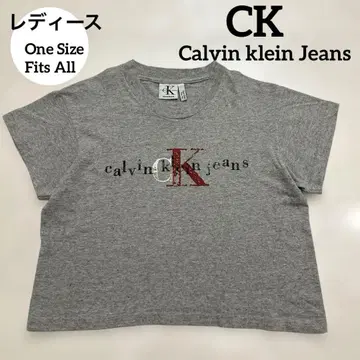 CK 캘빈클라인 청바지 크롭 티셔츠
