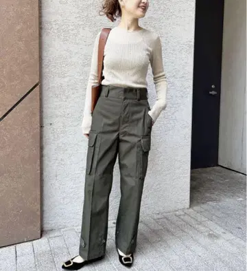 Spick and Span 카고 팬츠 36 카키
