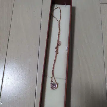 하트 모양 스톤 장식 목걸이