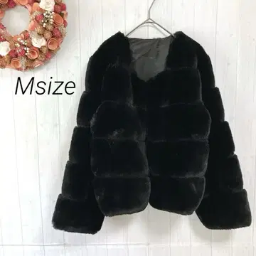 n.o.t 인조 모피 자켓 블랙 M 모코모코 볼륨감