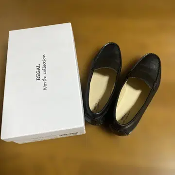 REGAL 블랙 가죽 로퍼 23.0cm