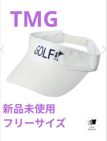 선바이저 골프 화이트 미개봉 새상품 프리 사이즈 흰색 TMG