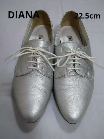 DIANA 실버 가죽 옥스퍼드 신발 드레스 신발