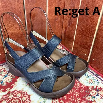 Re:getA 리게타 23cm 크로스 벨트 웨지 샌들 컴포트