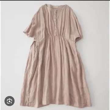 린넨 셔츠 원피스 핑크 반팔