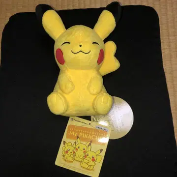포켓몬 센터 봉제 인형 My PIKACHU 택 포함 피카츄 웃는 얼굴