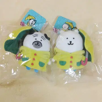 나가노 캐릭터들 비가 오네 마스코트 곰 퍼그 2개 세트