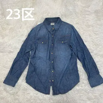 23구 23KU 데님 긴팔 셔츠 상의 클래식 모델 블루