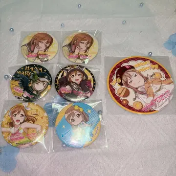 러브 라이브 Aqours 쿠니키다 하나마루 캔뱃지 코스터 7종
