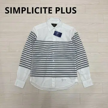 SIMPLICITE PLUS 브로드 보더 긴팔 셔츠