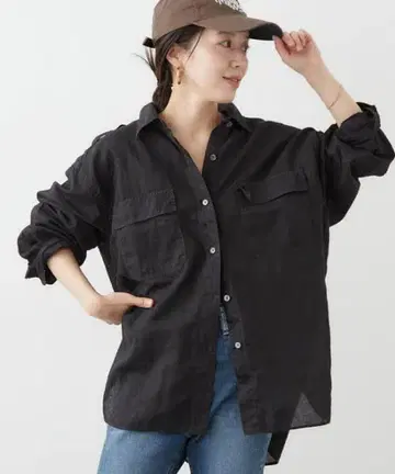 플라주 23SS 쉬어 밀리터리 셔츠 최근 블랙