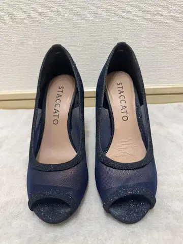 STACCATO 네이비 오픈토 하이힐