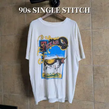90s TEXAS 애니멀 티셔츠 싱글 스티치