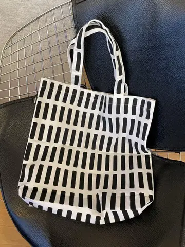 ARTEK 스트라이프 에코백 화이트/블랙