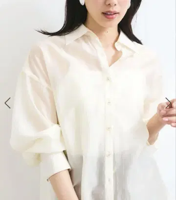 VIS 아이보리 긴팔 셔츠 F 사이즈