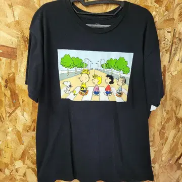 PEANUTS 비틀즈 스누피 티셔츠 XL