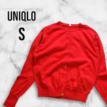 유니클로 여성용 가디건 크루넥 핑크 면 S [새상품급]