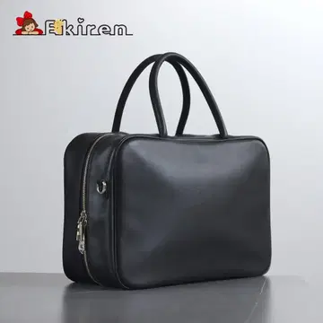 고베 Ekiren 블랙 가죽 이탈리아 천연 가죽 비즈니스 백