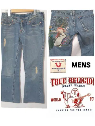 TRUE RELIGION 플레어 데님 사이즈 27 자수 고품질