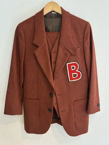 Umit Benan 브라운 B 마크가 있는 포멀 슈트(셋업)