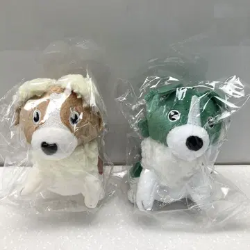 녹색과 노란색 사회 브로콜리, 콜리플라워 봉제 인형 키링 2개 세트