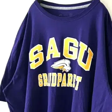 SAGU 그랑 페어런트 티셔츠 2XL 퍼플 보라색 구제 의류