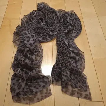 스카프 리브 레오파드 무늬