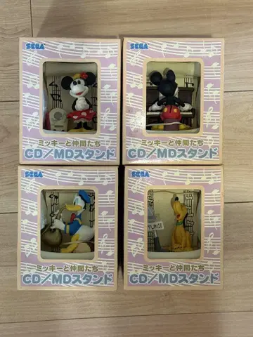레어 SEGA 미키와 친구들 CD/MD 스탠드 4개 세트 묶음 판매