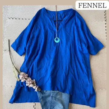FENNEL 코튼 개더 블라우스 튜닉 M