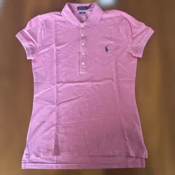 Polo Ralph Lauren 슬림 핏 피케 셔츠 M 핑크