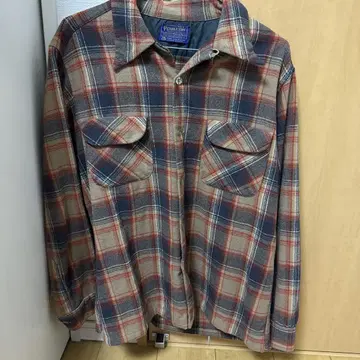 Pendleton 70년대 체크 무늬 플란넬 셔츠 L 사이즈 빈티지