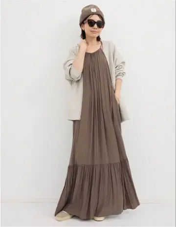 라빠르망 Wash Gather Onepiece 브라운