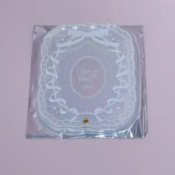 fanfancy+포토 카드 아크릴 프레임 그라데이션 레이스 화이트