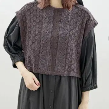 사만사 모스모스 레이스 베스트 세트 앞뒤로 입는 원피스