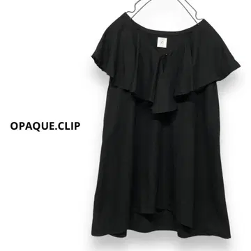 OPAQUE.CLIP 레이온 린넨 프릴 칼라 블라우스 린넨 블라우스