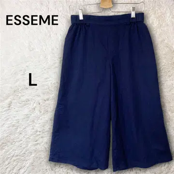 ESSEME 에시엠 코튼 혼방 크롭 와이드 팬츠 네이비 L