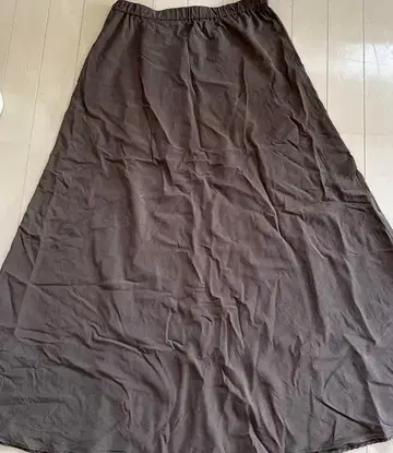 브라운 플레어 롱 스커트