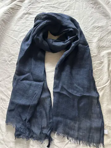 Max Mara 다크 블루 대형 스톨 남녀 공용