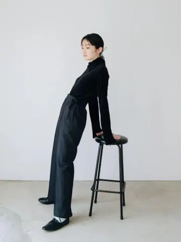 컨디션 최상 ritsuko karita 사이드 리본 슬랙스 사이즈 1