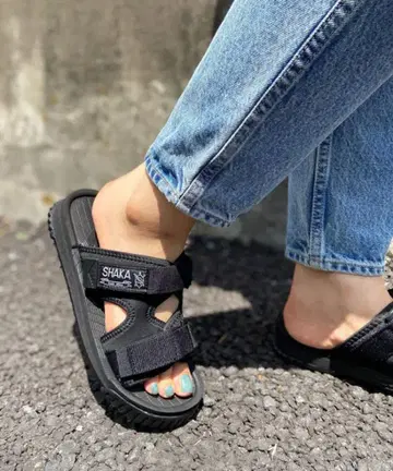 SHAKA 샤카 새상품급 샤워 샌들 칠 아웃 24cm 블랙 검정