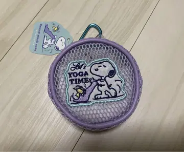 새상품 스누피 라운드 메쉬 케이스 퍼플