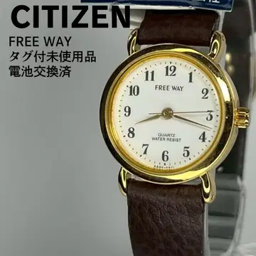 미사용품 CITIZEN 시티즌 프리웨이 전 숫자 다이얼 쿼츠 손목시계