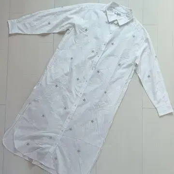 wa...lance 별 자수 롱 셔츠 원피스