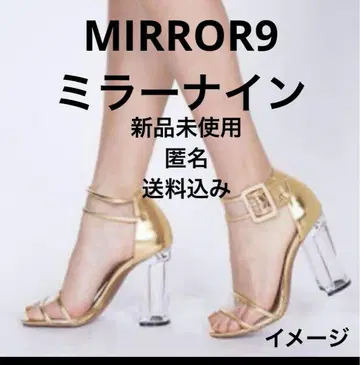 MIRROR9 거울 나인 골드 클리어 샌들 새상품