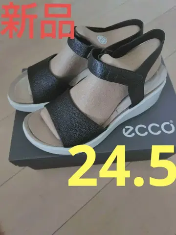 새상품 ECCO 웨지 샌들 블랙 EU39