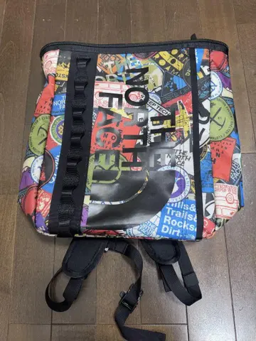 THE NORTH FACE 스티커 프린트 컬러 백팩 새상품급