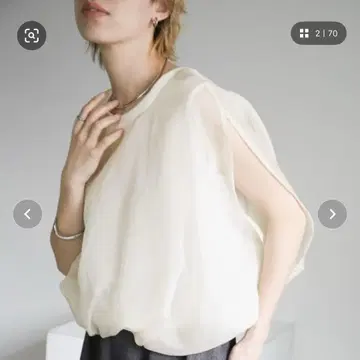 select MOCA 셀렉트 모카 오간자 레이어드 상의